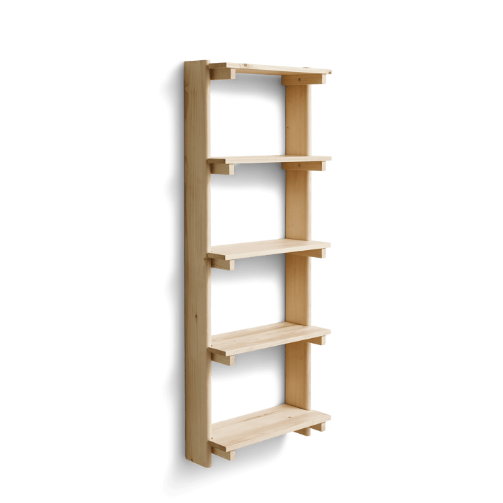 Beam wall shelf 5 shelves, Pinewood Form & Refine