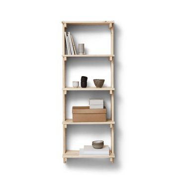 Beam wall shelf 5 shelves - Pinewood - Form & Refine