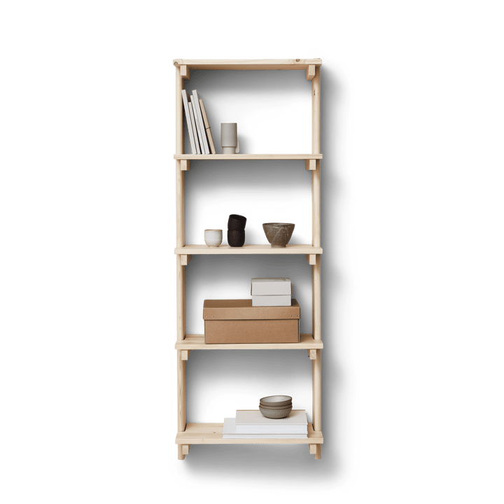 Beam wall shelf 5 shelves, Pinewood Form & Refine