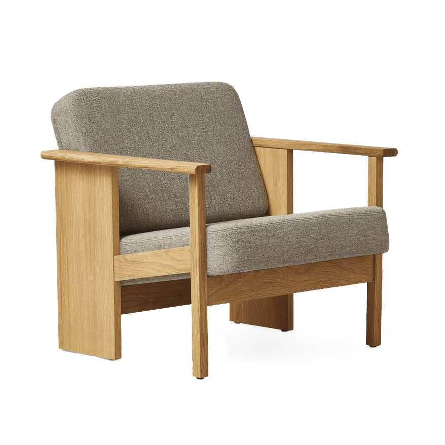 Form & Refine Block lounge chair Oak-Hallingdal 65-0227