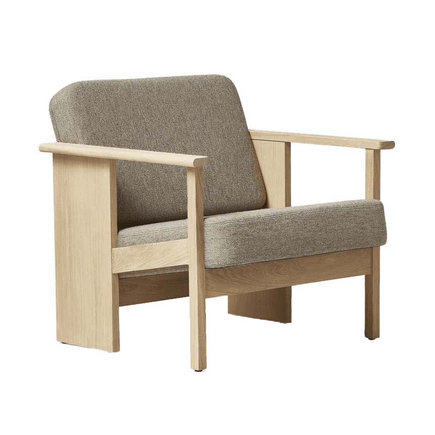 Form & Refine Block lounge chair White oak-Hallingdal 65-0227