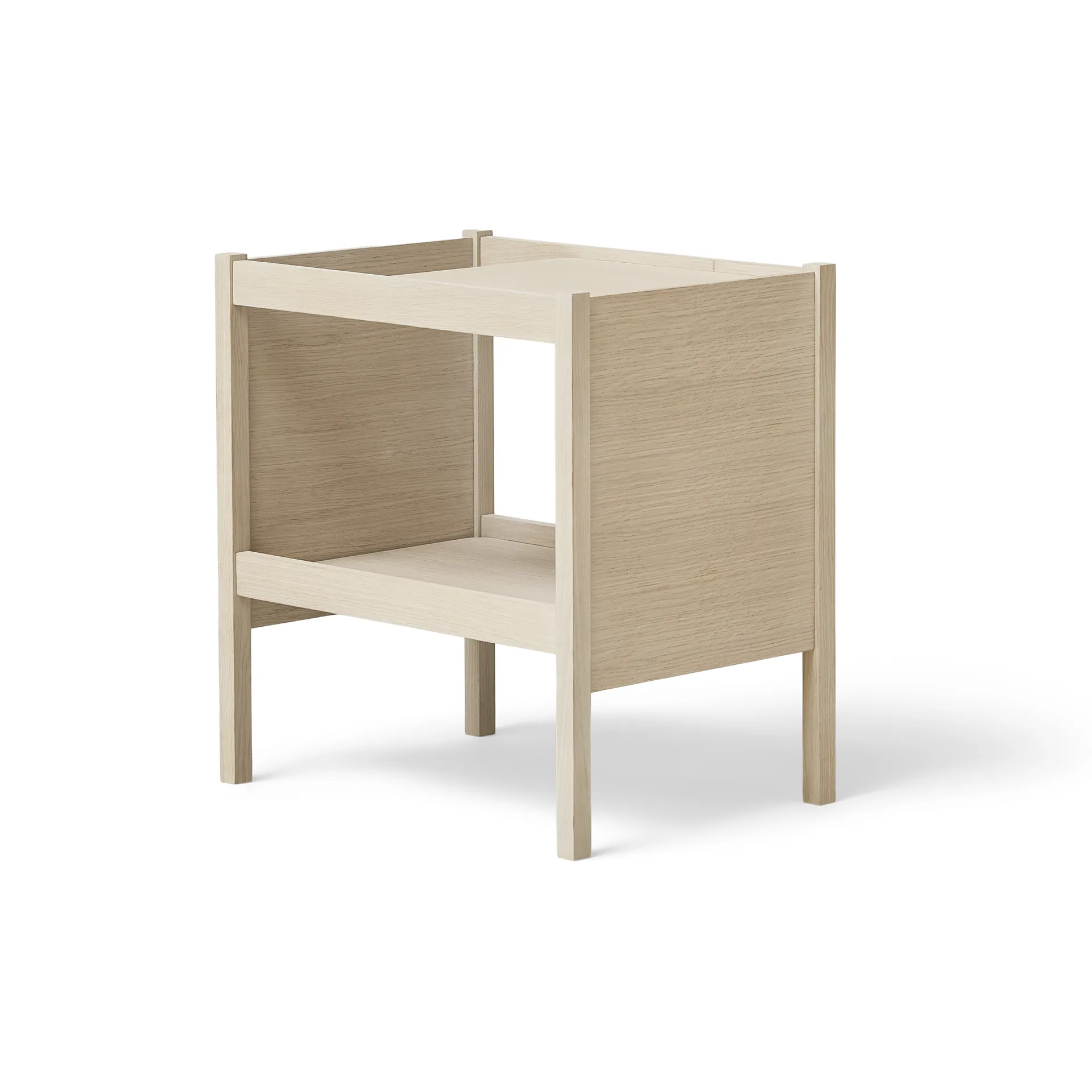 Journal side table 29x43 cm, White oak Form & Refine