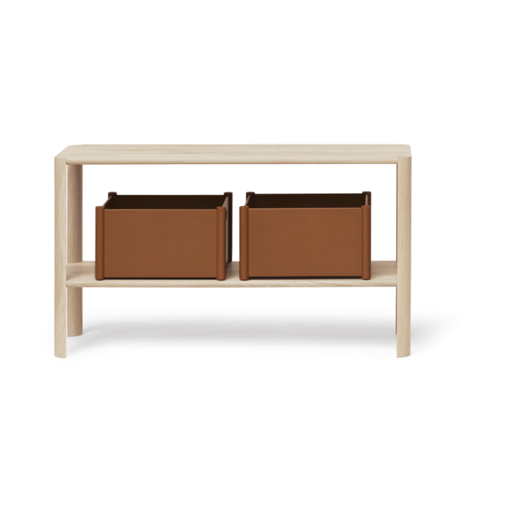 Leaf shelf 2 shelves 57x100 cm, White oak Form & Refine