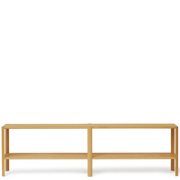 Leaf shelf 2 shelves 57x200 cm - Oak - Form & Refine