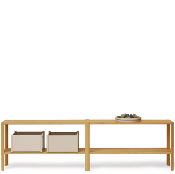 Leaf shelf 2 shelves 57x200 cm - Oak - Form & Refine