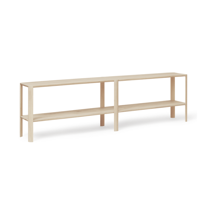 Leaf shelf 2 shelves 57x200 cm - White oak - Form & Refine