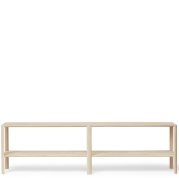 Leaf shelf 2 shelves 57x200 cm - White oak - Form & Refine