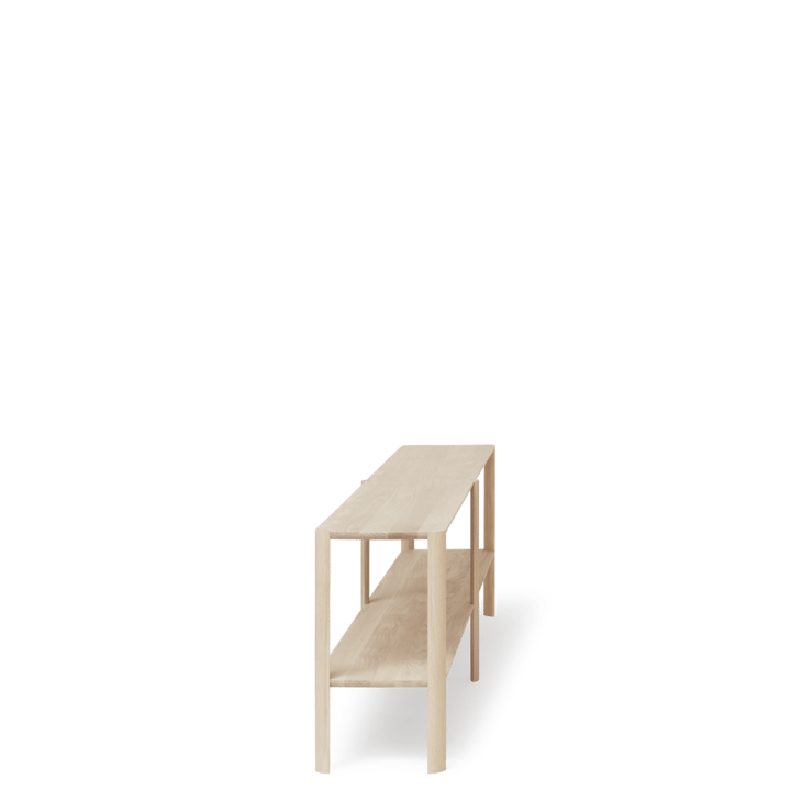 Leaf shelf 2 shelves 57x200 cm, White oak Form & Refine