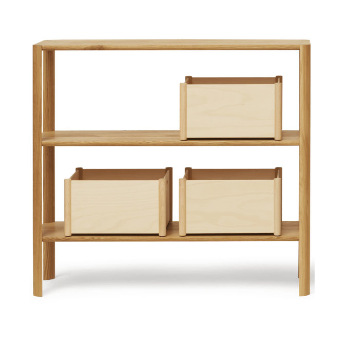 Leaf shelf 3 shelves 92x100 cm, Oak Form & Refine