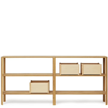 Leaf shelf 3 shelves 92x200 cm - Oak - Form & Refine
