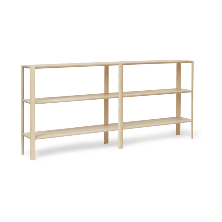 Leaf shelf 3 shelves 92x200 cm - White oak - Form & Refine