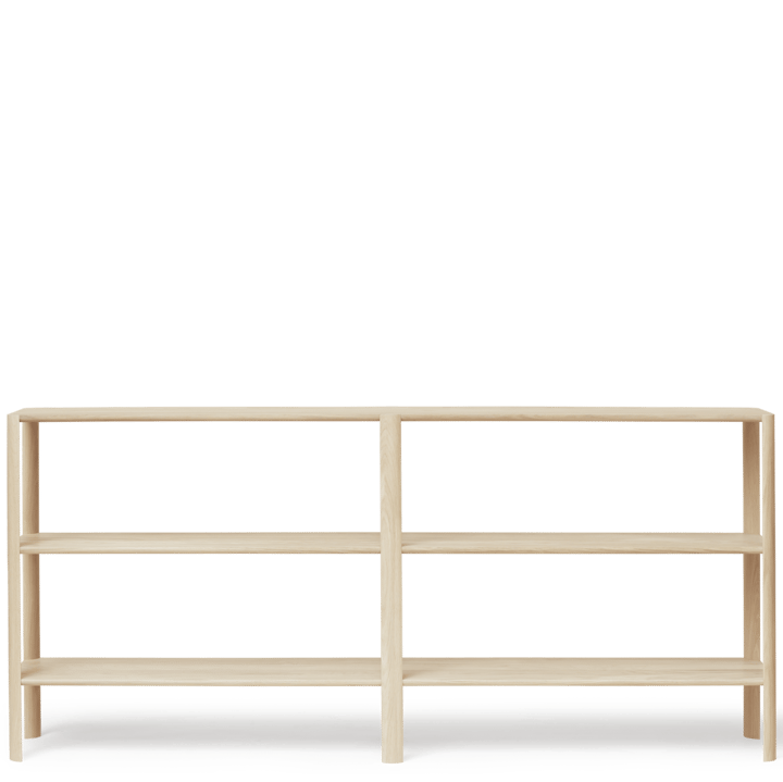 Leaf shelf 3 shelves 92x200 cm, White oak Form & Refine