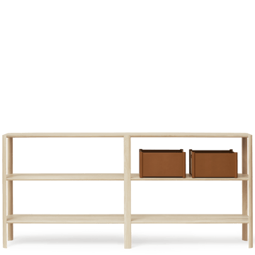 Leaf shelf 3 shelves 92x200 cm - White oak - Form & Refine
