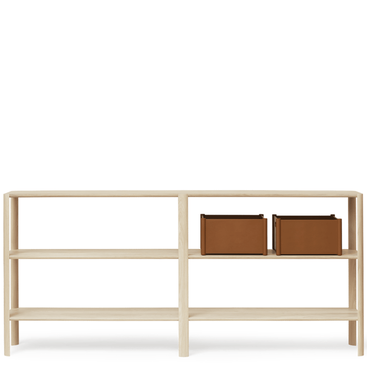 Leaf shelf 3 shelves 92x200 cm, White oak Form & Refine