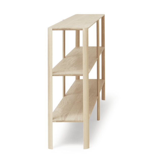 Leaf shelf 3 shelves 92x200 cm, White oak Form & Refine