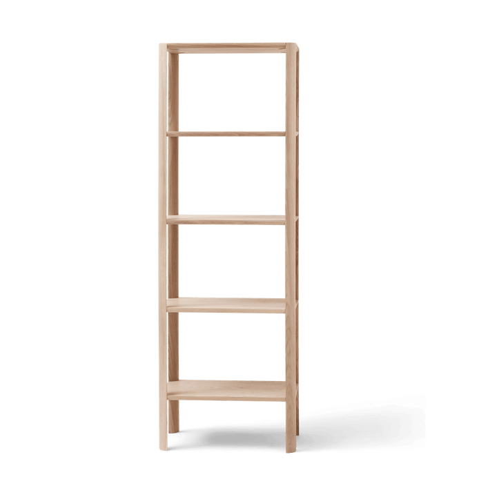 Leaf shelf 5 shelves 55x162 cm, White oak Form & Refine