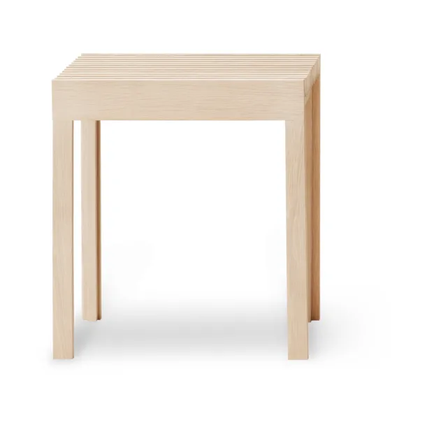 Form & Refine Lightweight stool 40x45 cm White oak | Scandinavian Design | Stools | Beige