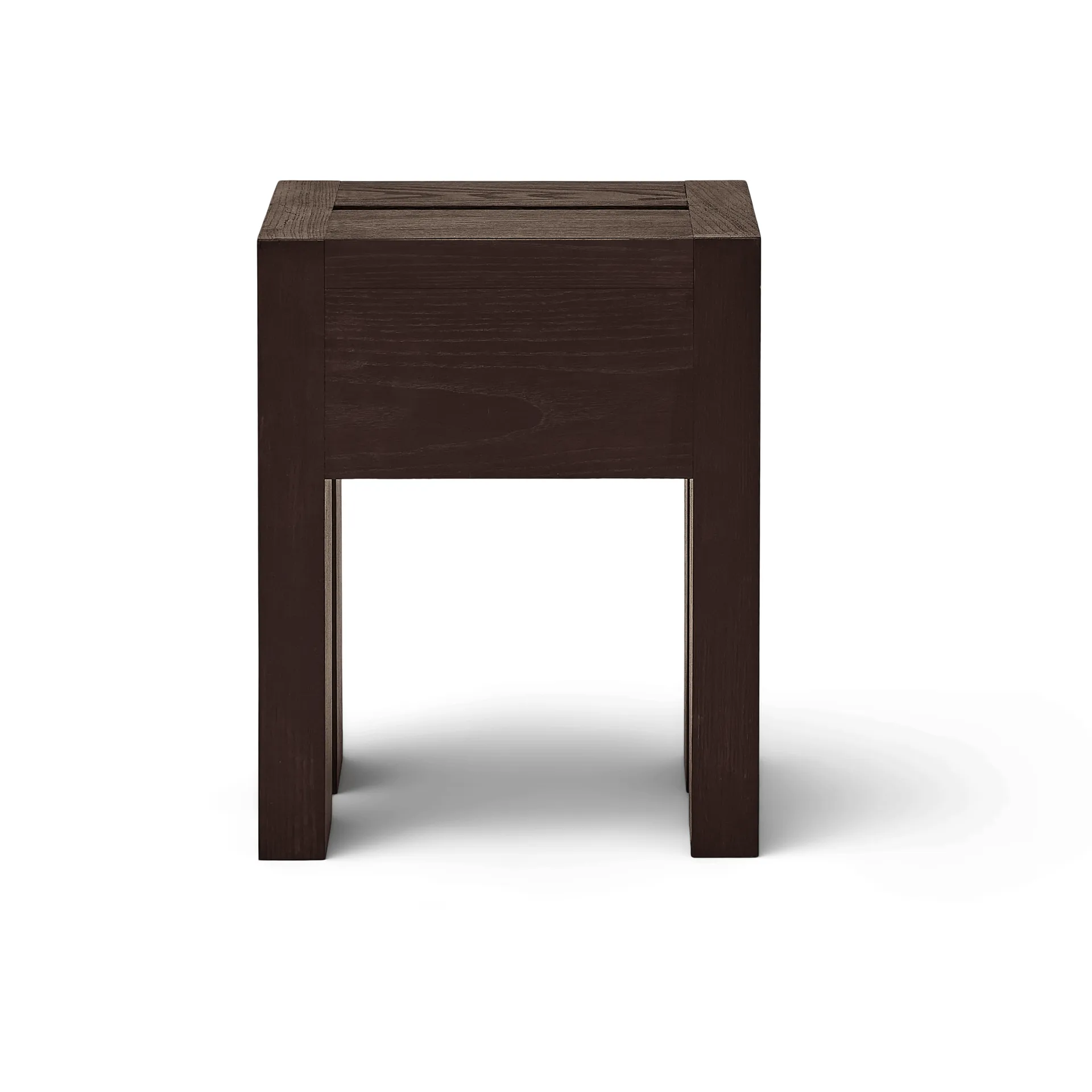 Monolith side table, Dark brown ash, 29x29x36 cm Form & Refine