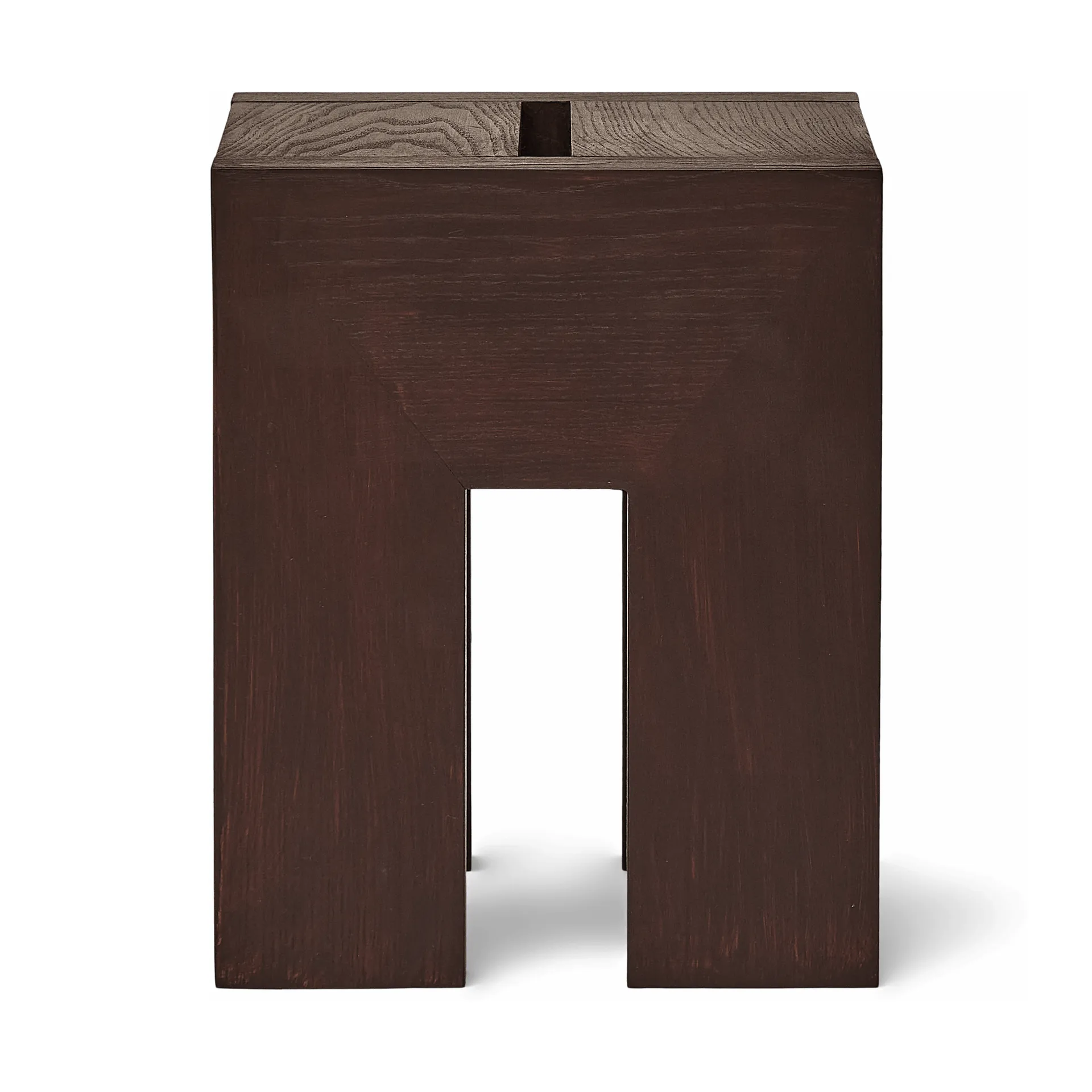 Monolith side table, Dark brown ash, 29x29x36 cm Form & Refine