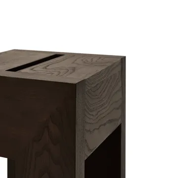 Monolith side table - Dark brown ash, 29x29x36 cm - Form & Refine