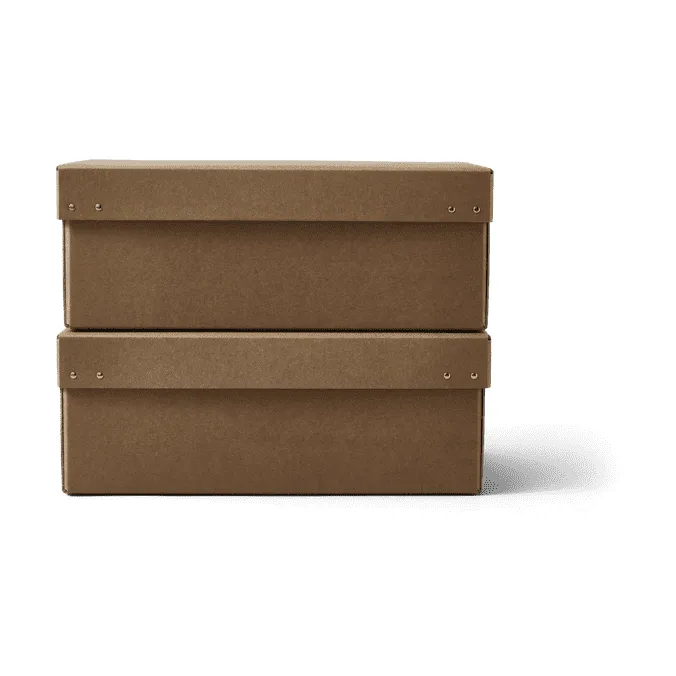 Form & Refine Ordinary storage box 2-pack Brown | Scandinavian Design | Boxes & jars | Brown