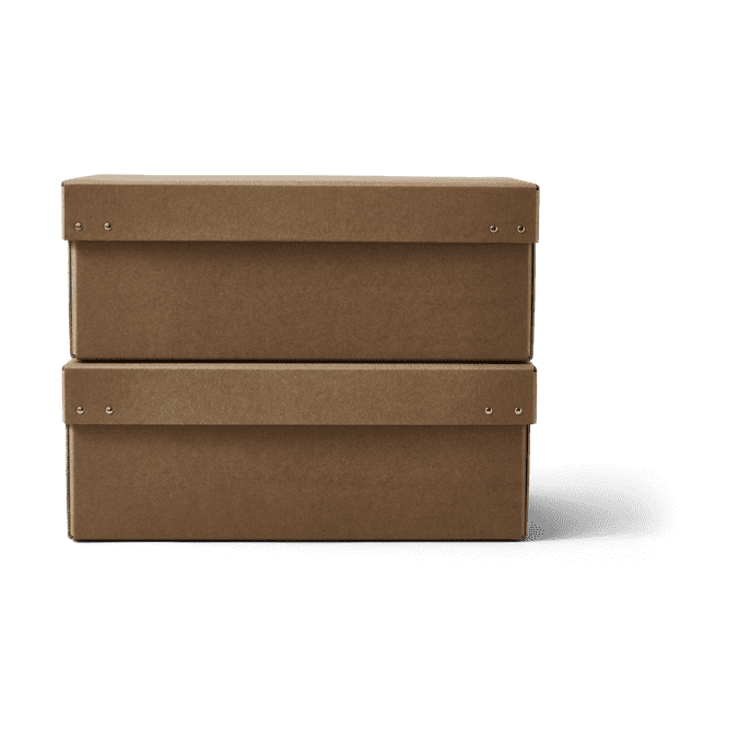 Form & Refine Ordinary storage box 2-pack Brown | Scandinavian Design | Boxes & jars | Brown