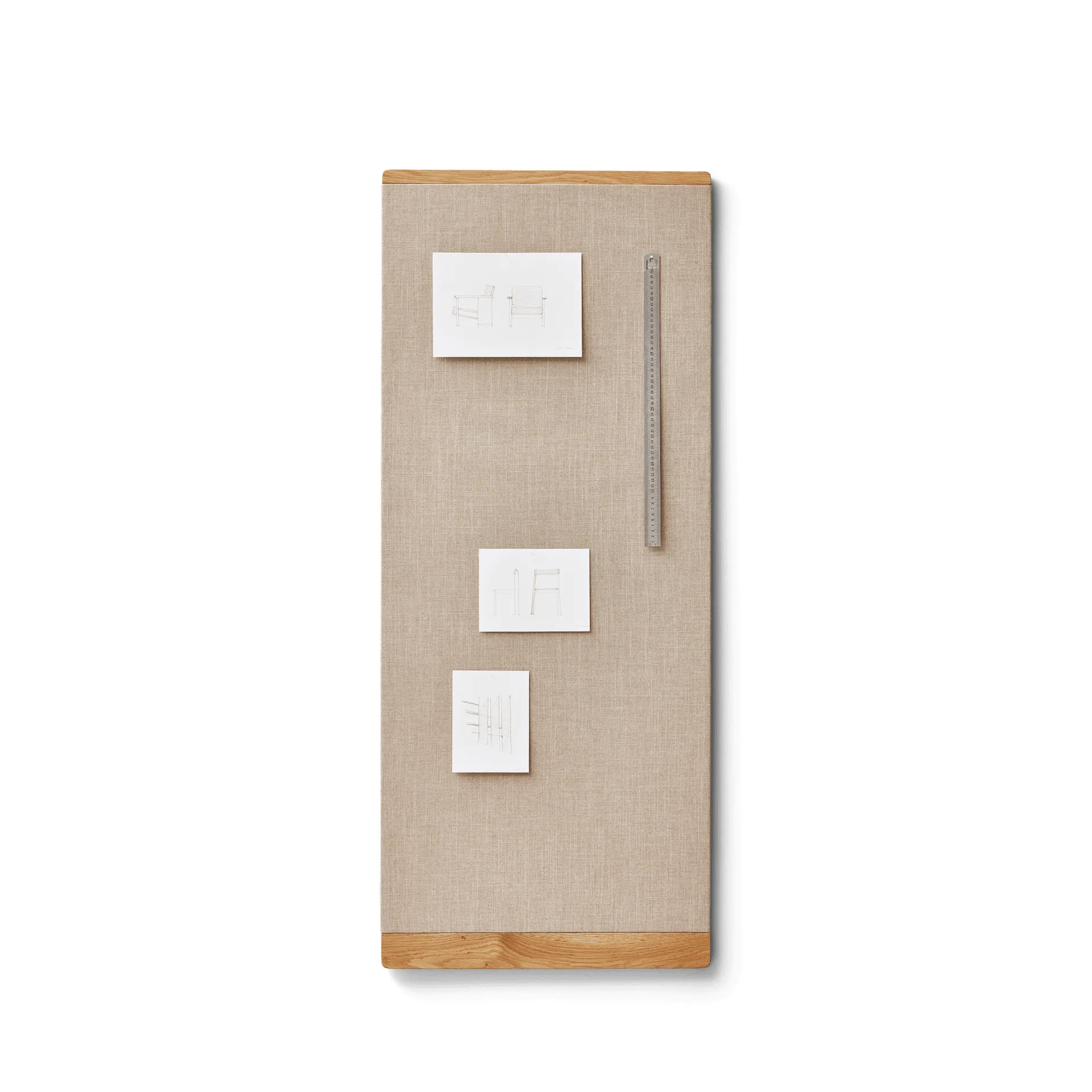 Rim notice board 60x145 cm, Oak Form & Refine