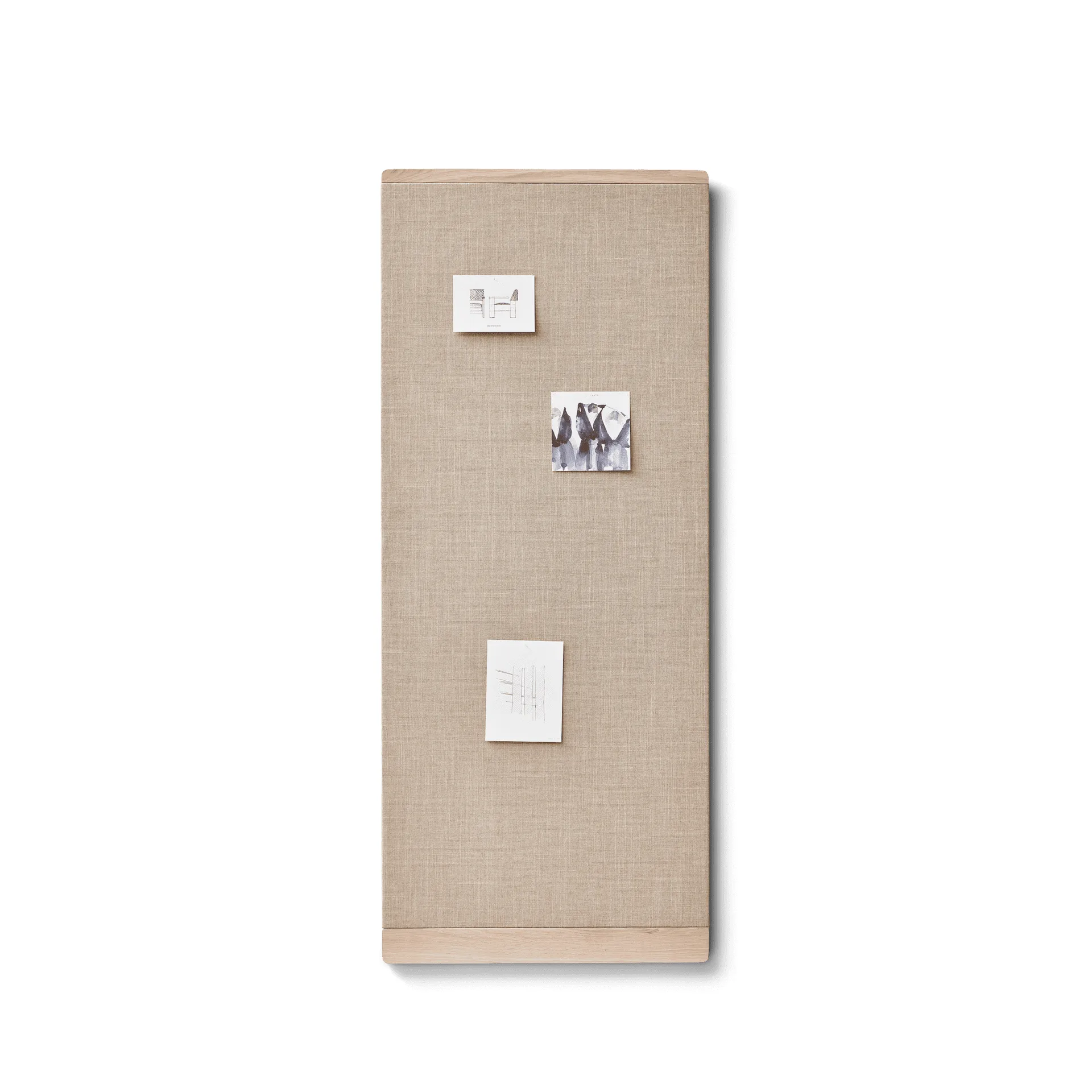 Rim notice board 60x145 cm, White oak Form & Refine