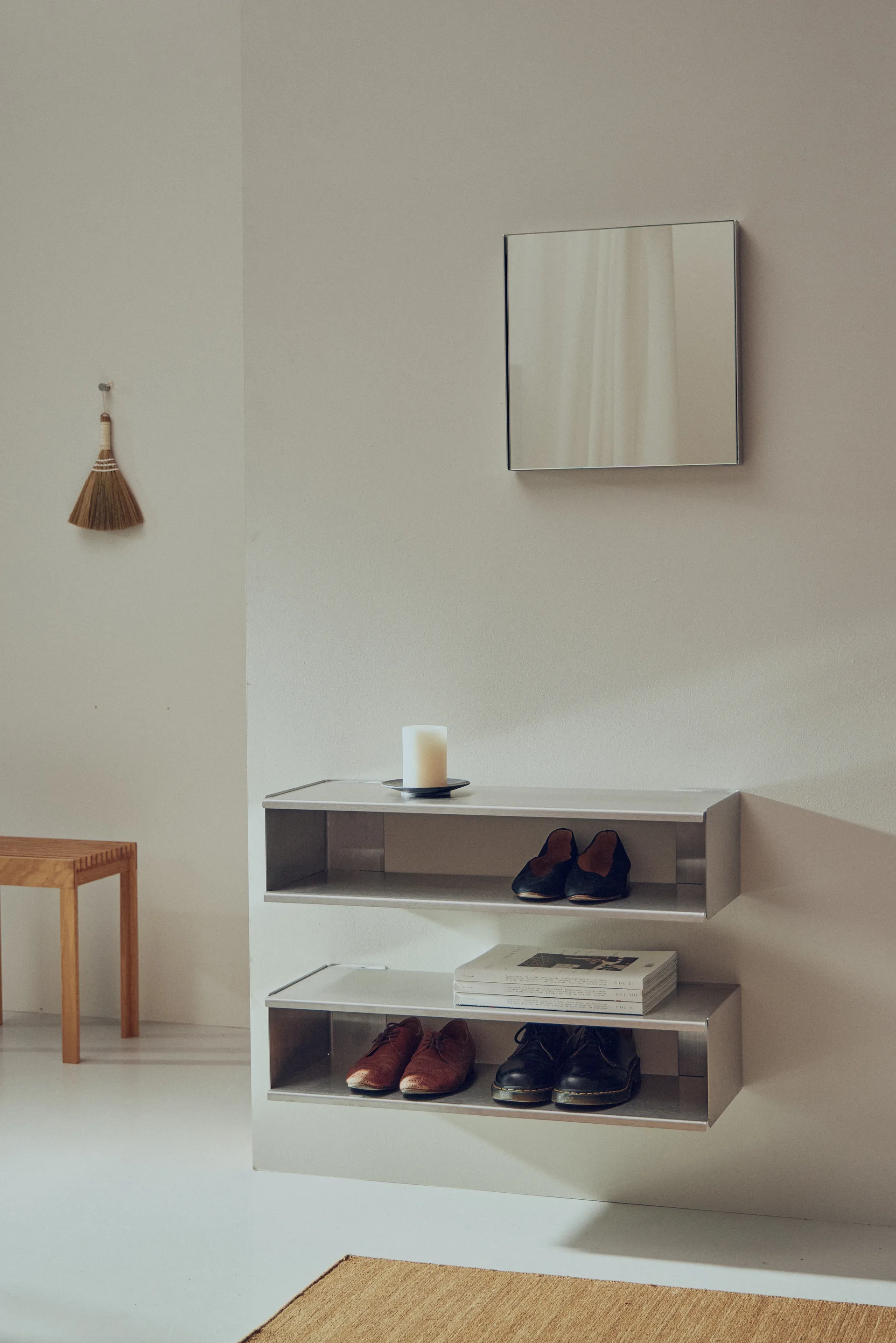 Taper shoe rack, Stainless steel, 18x75 cm Form & Refine