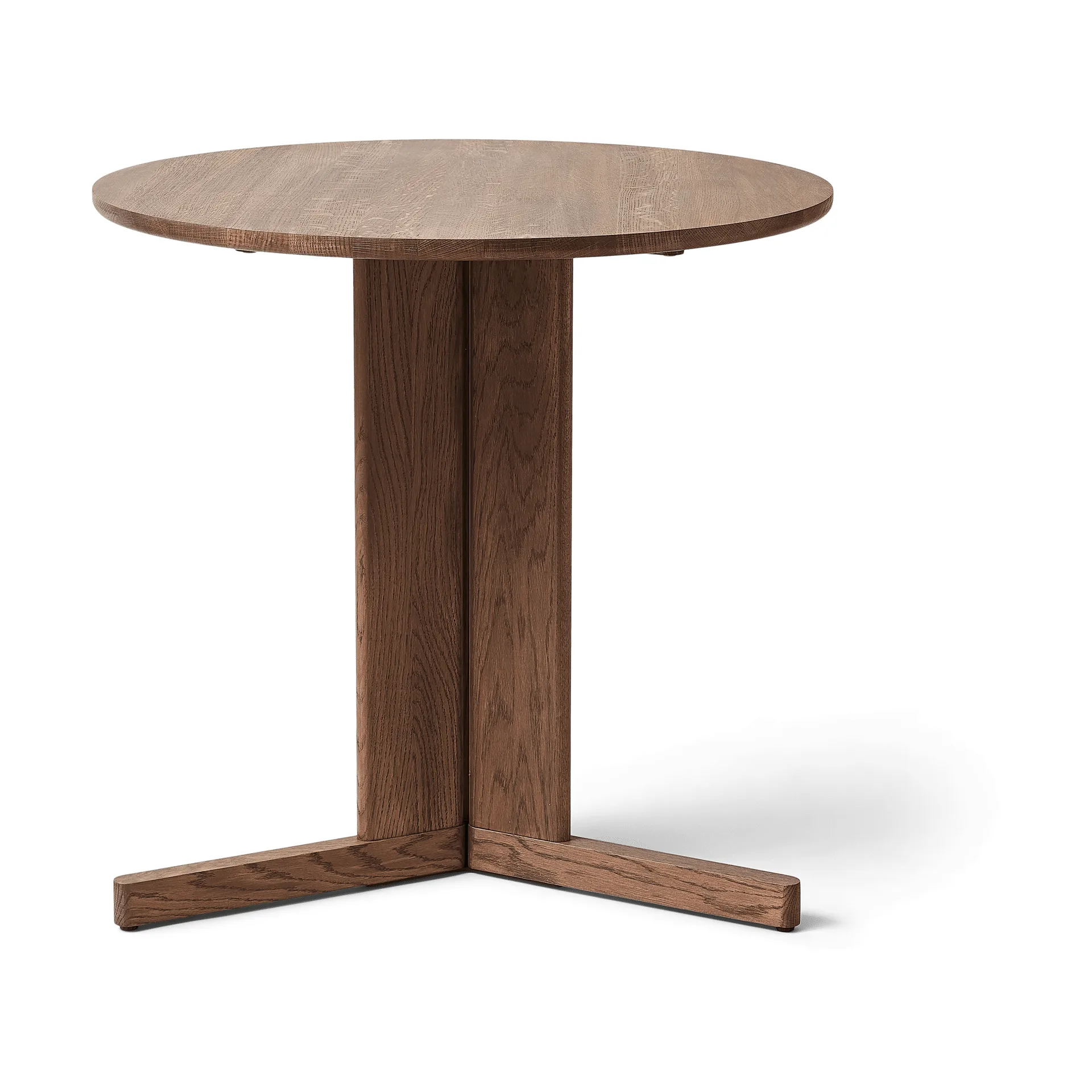 Trefoil dining table Ø75 cm, Smoked oak Form & Refine