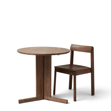 Trefoil dining table Ø75 cm - Smoked oak - Form & Refine