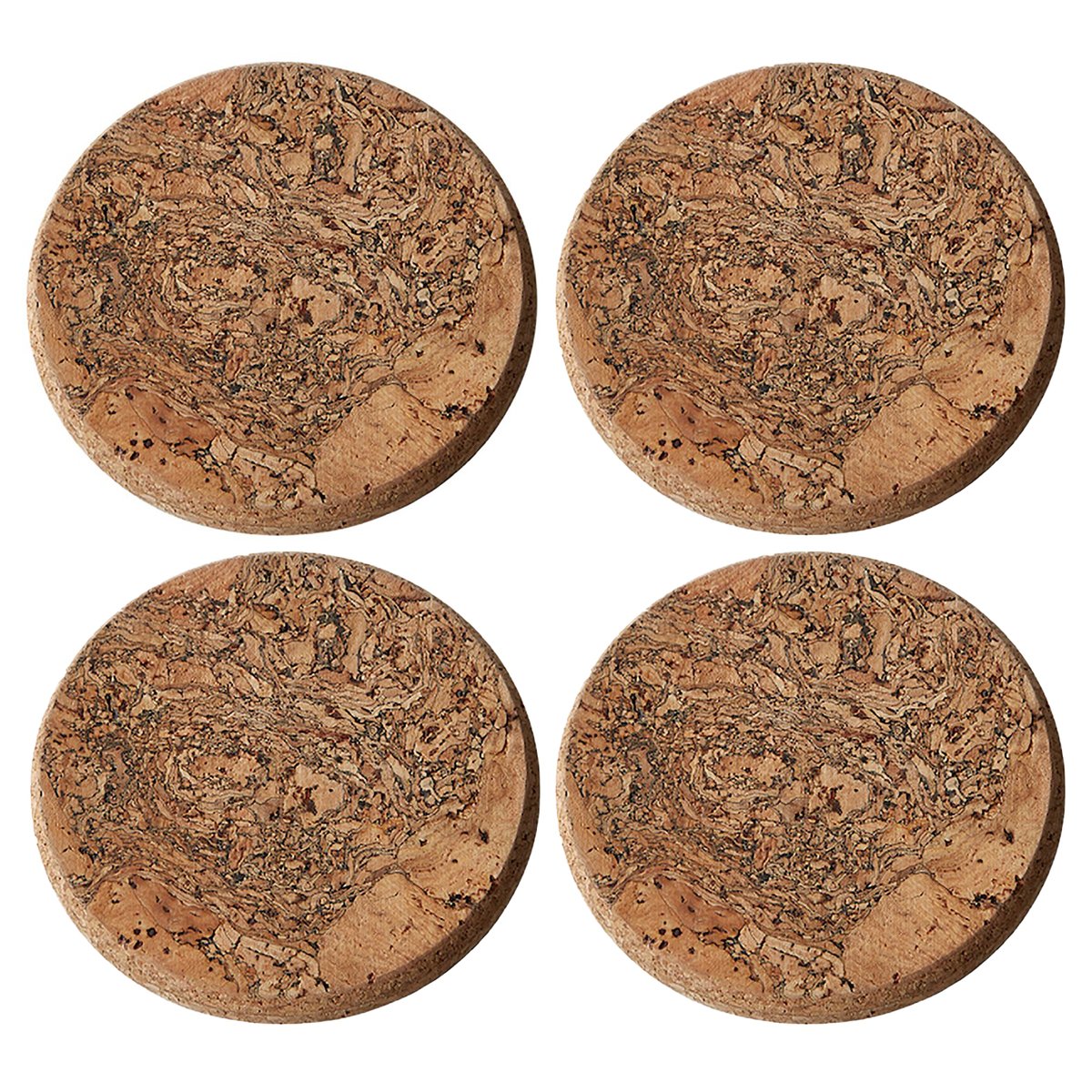 Formgatan Cork coaster 4-pack Natural | Scandinavian Design | Coasters | Brown