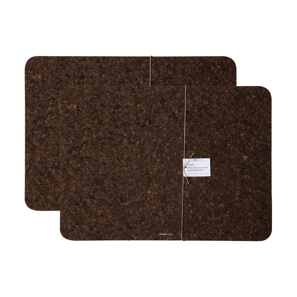 Formgatan Cork placemat 30x40 cm 2-pack | Scandinavian Design | Placemats | Brown