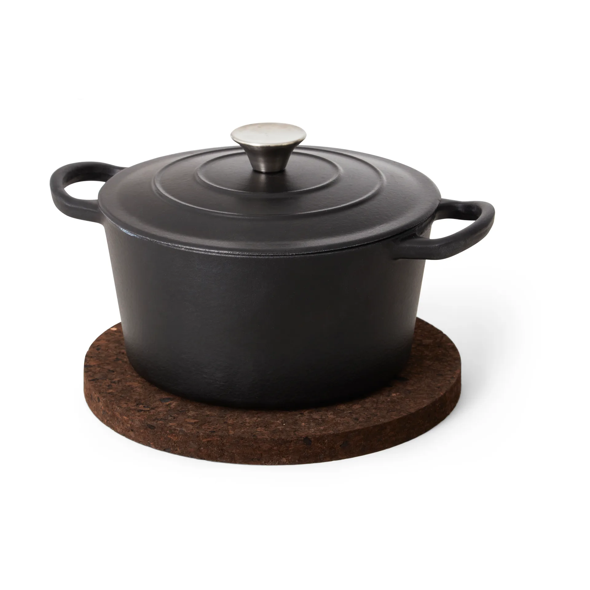 Cork trivet smoked, Ø27 cm Formgatan