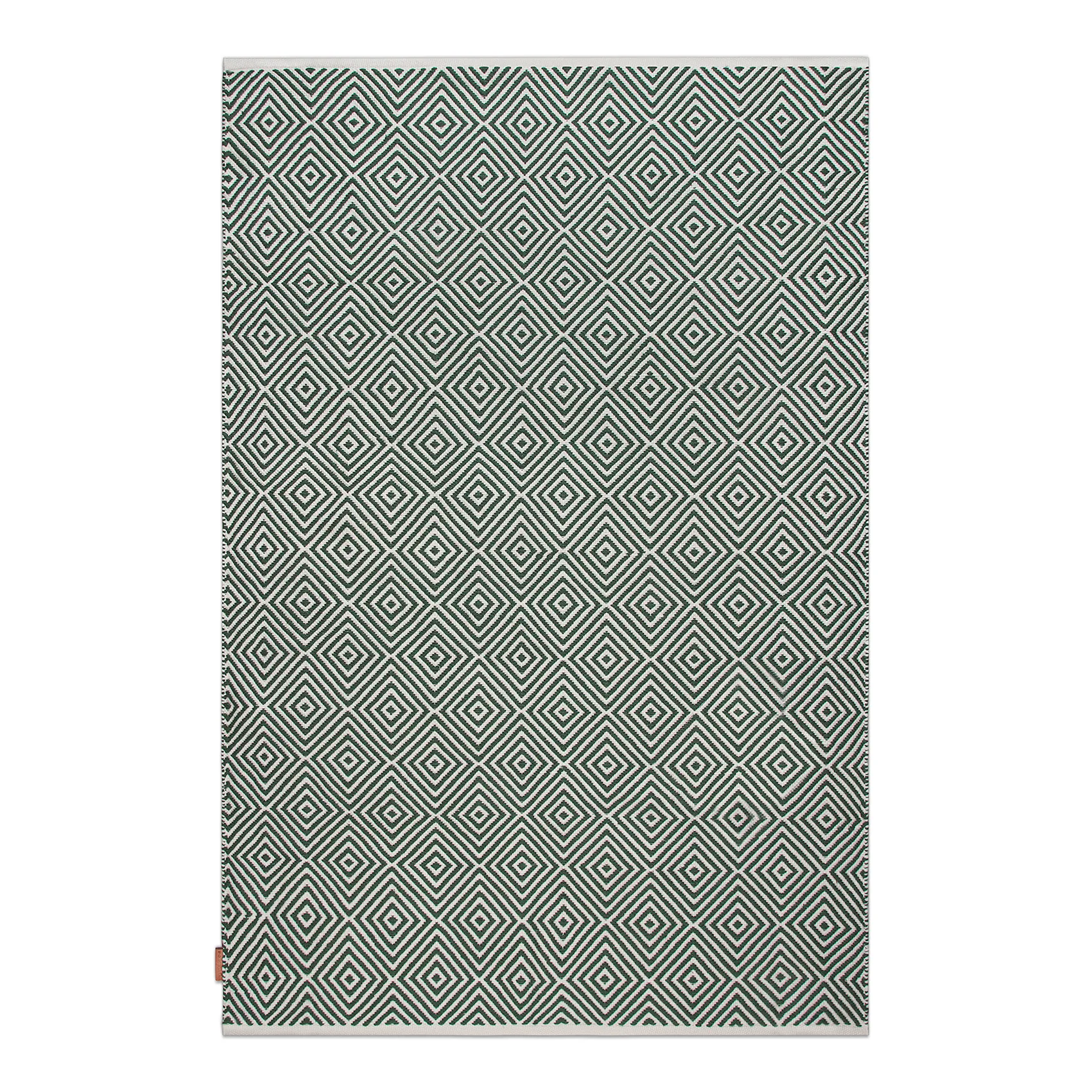 Diamond rug 140x200 cm, Green Formgatan