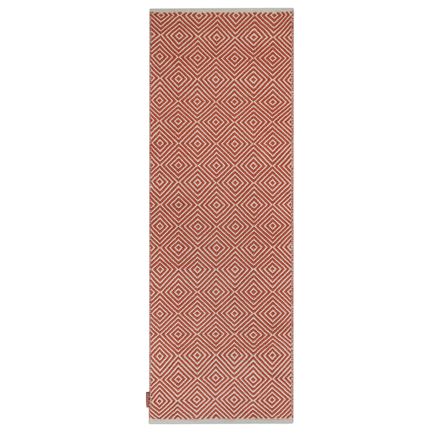 Diamond rug 70x200 cm, Burnt orange Formgatan