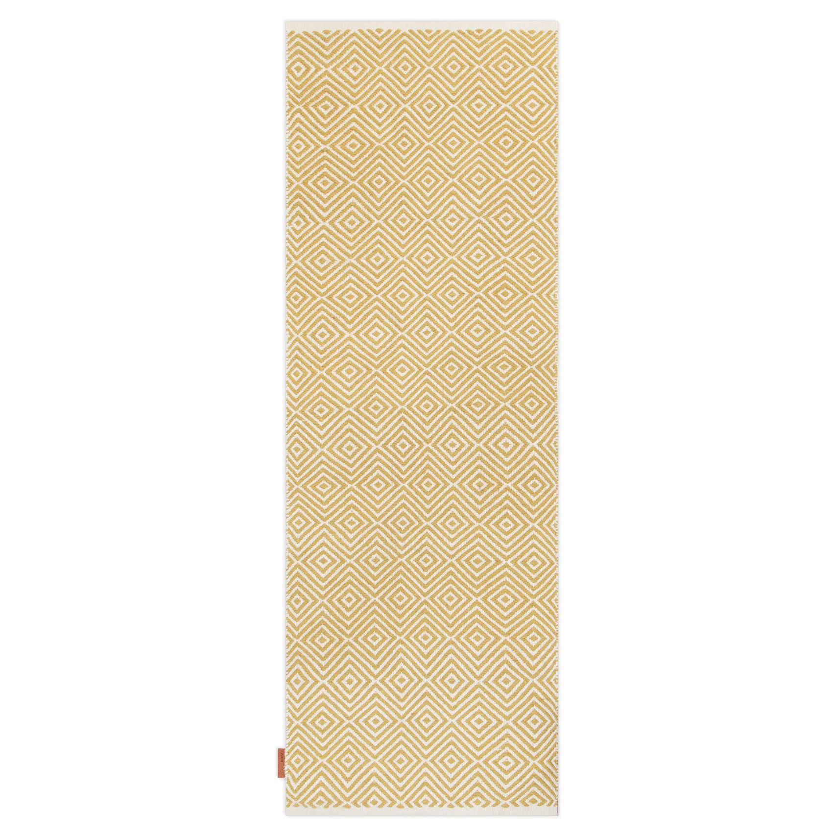 Diamond rug 70x200 cm, Yellow Formgatan