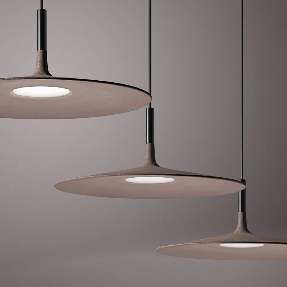 Aplomb Large pendant lamp, Gray concrete Foscarini