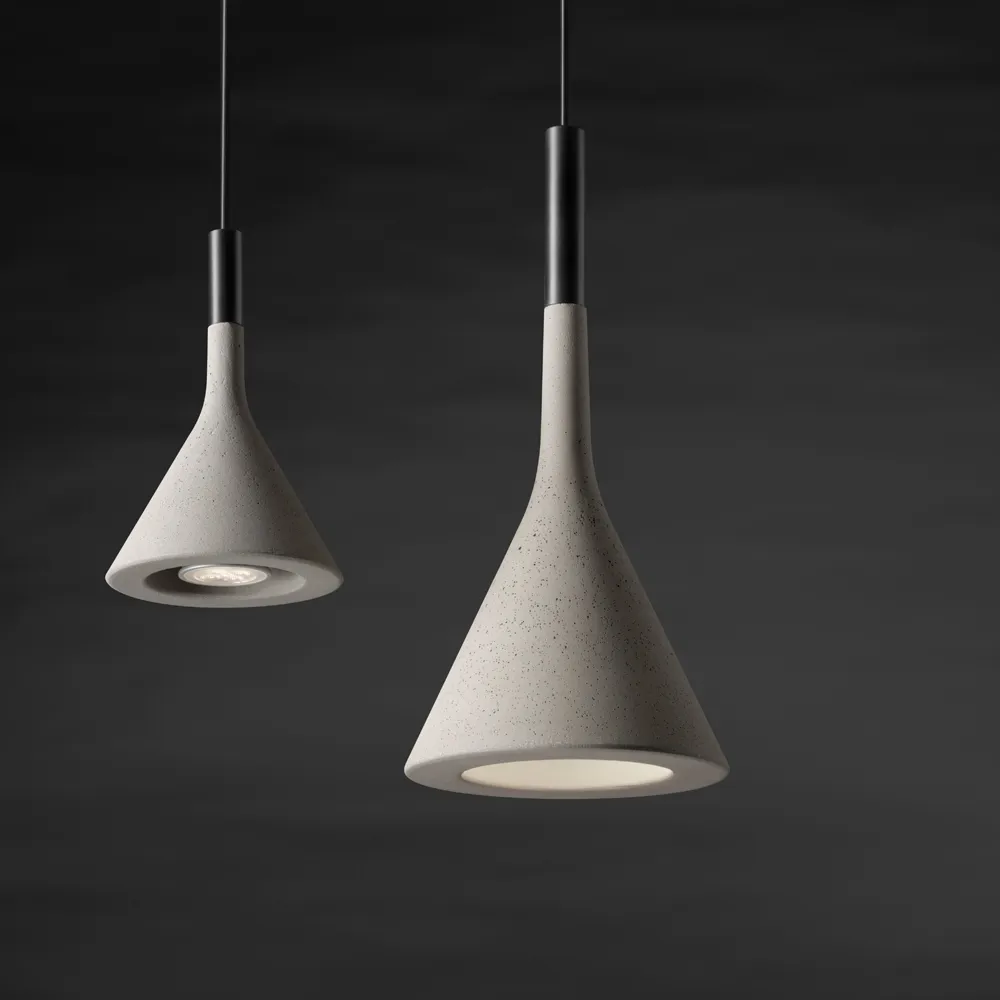 Aplomb mini pendant, Brown, marrone concrete Foscarini