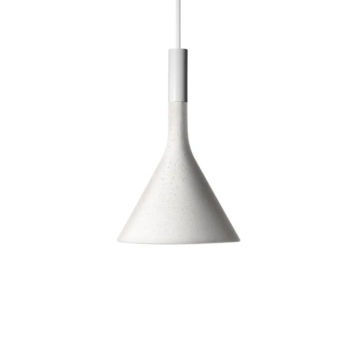 Aplomb mini pendant - White, bianco concrete - Foscarini