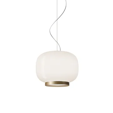 Chouchin 1 Reverse pendant lamp - White/gold - Foscarini