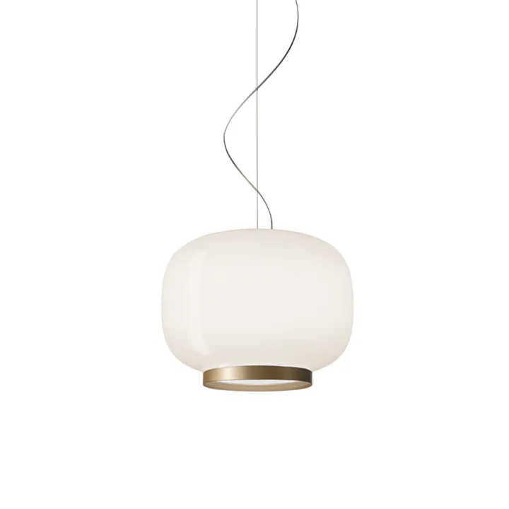 Chouchin 1 Reverse pendant lamp - White/gold - Foscarini