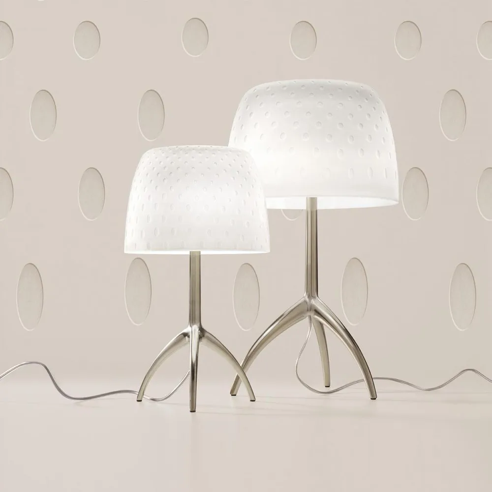 Lumiere 30th Piccola Dimmable table lamp, Champagne, pastilles Foscarini