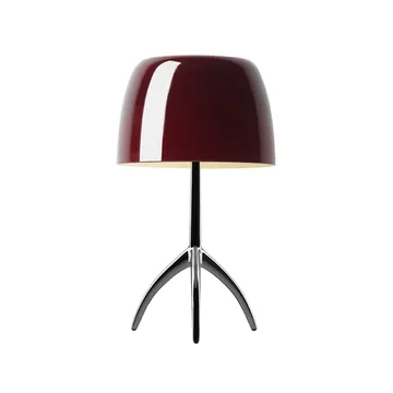 Lumiere Grande Dimmable table lamp - Cherry red, black chrome - Foscarini