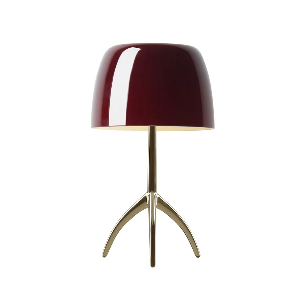Lumiere Grande Dimmable table lamp, Cherry red, champagne Foscarini