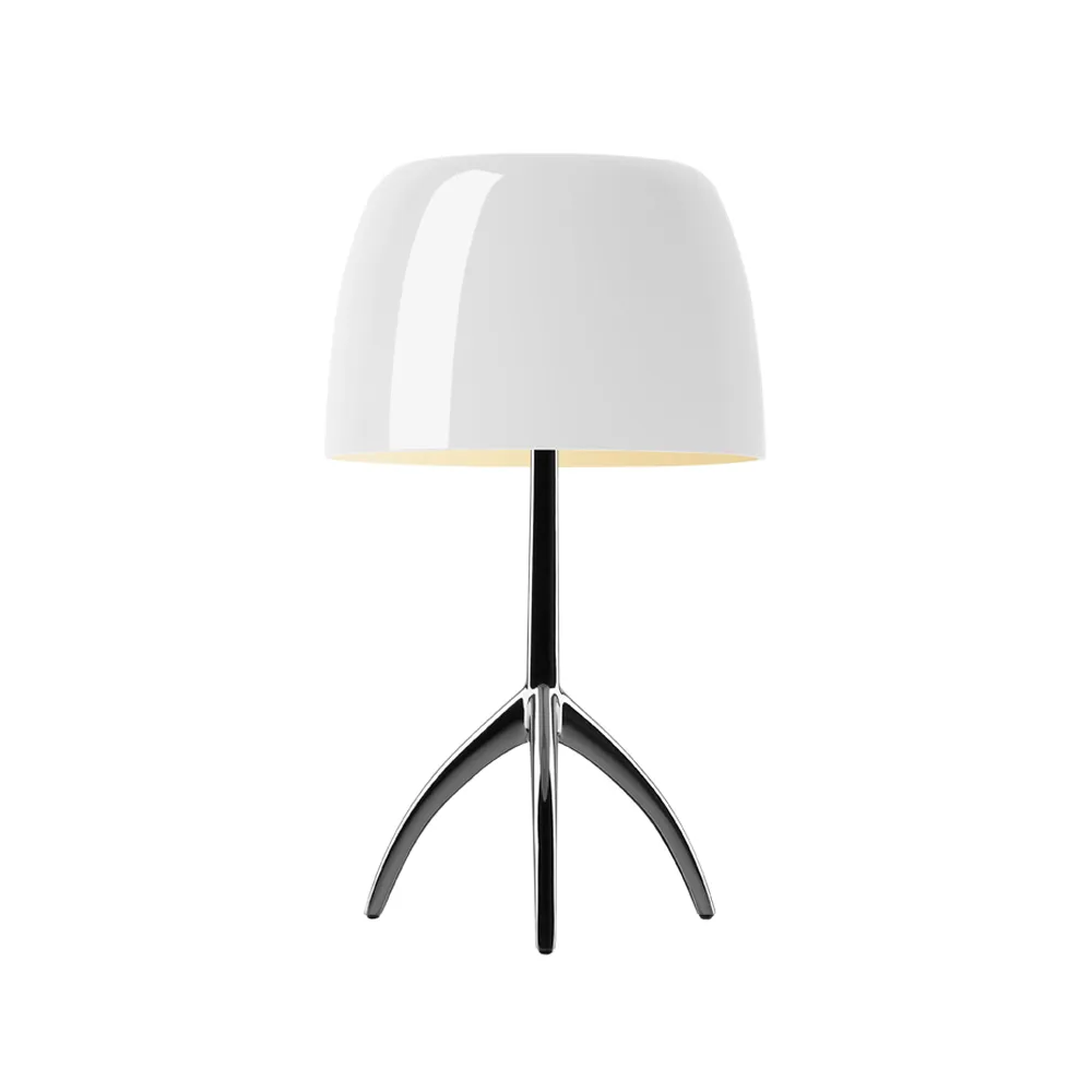 Foscarini Lumiere Grande Dimmable table lamp White, black chrome