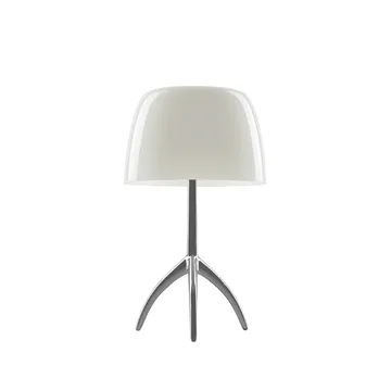 Lumiere Piccola Dimmable table lamp - Warm white shade–aluminum base - Foscarini