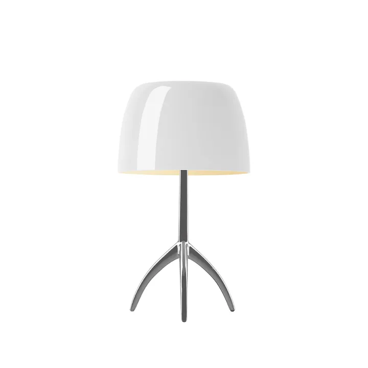 Lumiere Piccola Dimmable table lamp - White shade–aluminium base - Foscarini