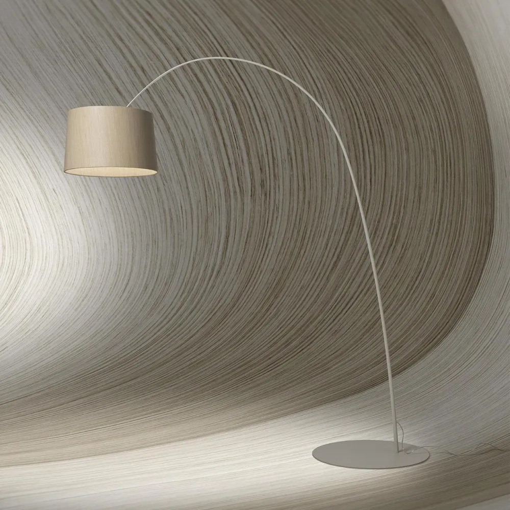 Twiggy Wood floor lamp, Greige Foscarini