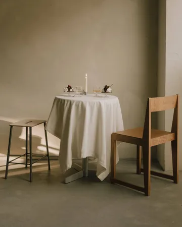 Adam stool - Raw steel-natural leather, H:65 cm - FRAMA